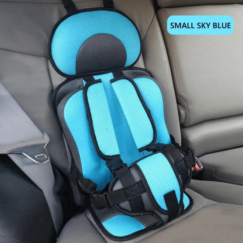 Child Car Seat | Foldable Booster Seat | Multi-Point Safety Harness | Cotton-Blend Mesh Ages 0–12