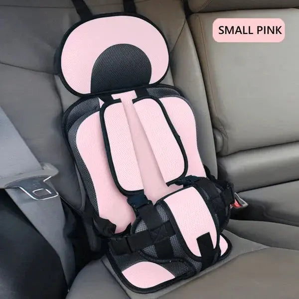 Child Car Seat | Foldable Booster Seat | Multi-Point Safety Harness | Cotton-Blend Mesh Ages 0–12