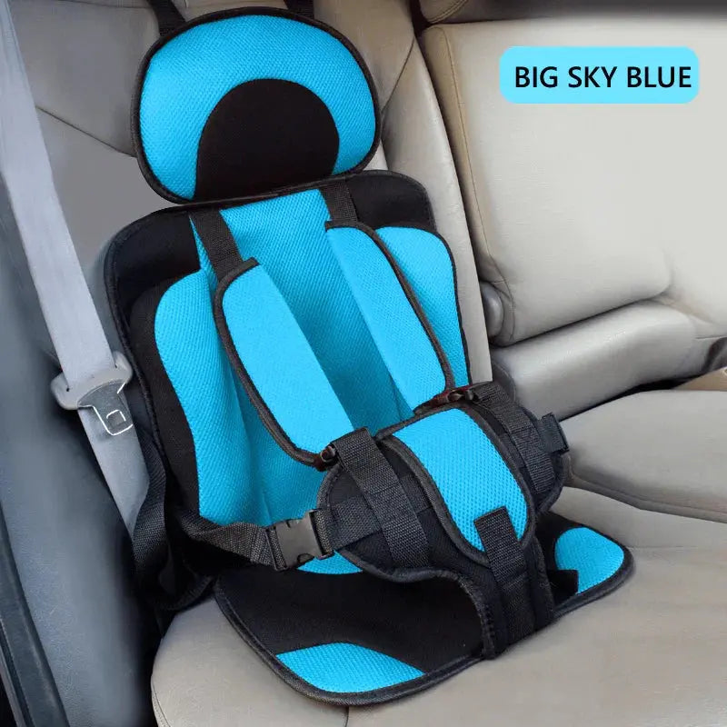 Child Car Seat | Foldable Booster Seat | Multi-Point Safety Harness | Cotton-Blend Mesh Ages 0–12