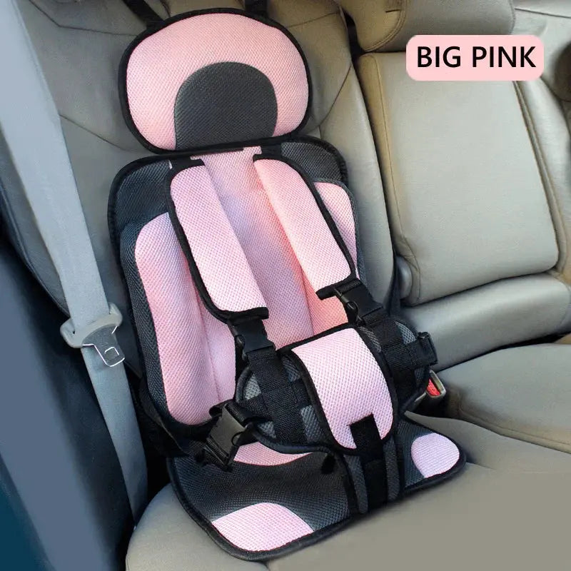 Child Car Seat | Foldable Booster Seat | Multi-Point Safety Harness | Cotton-Blend Mesh Ages 0–12