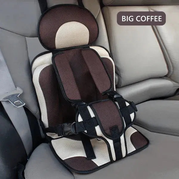 Child Car Seat | Foldable Booster Seat | Multi-Point Safety Harness | Cotton-Blend Mesh Ages 0–12
