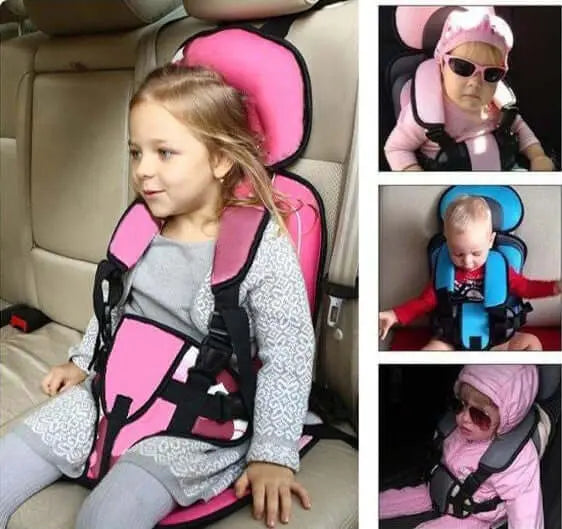 Child Car Seat | Foldable Booster Seat | Multi-Point Safety Harness | Cotton-Blend Mesh Ages 0–12