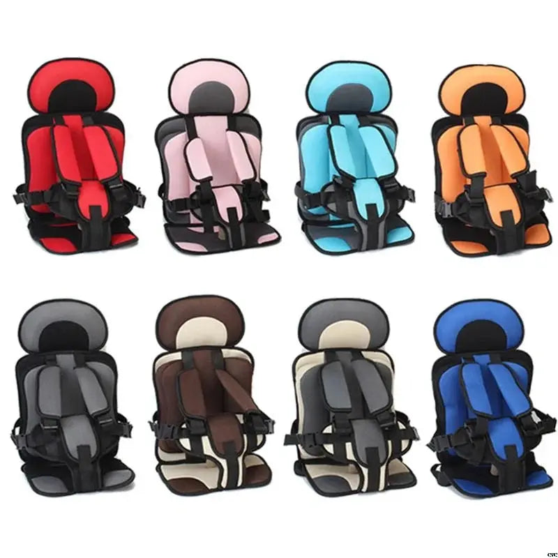 Child Car Seat | Foldable Booster Seat | Multi-Point Safety Harness | Cotton-Blend Mesh Ages 0–12