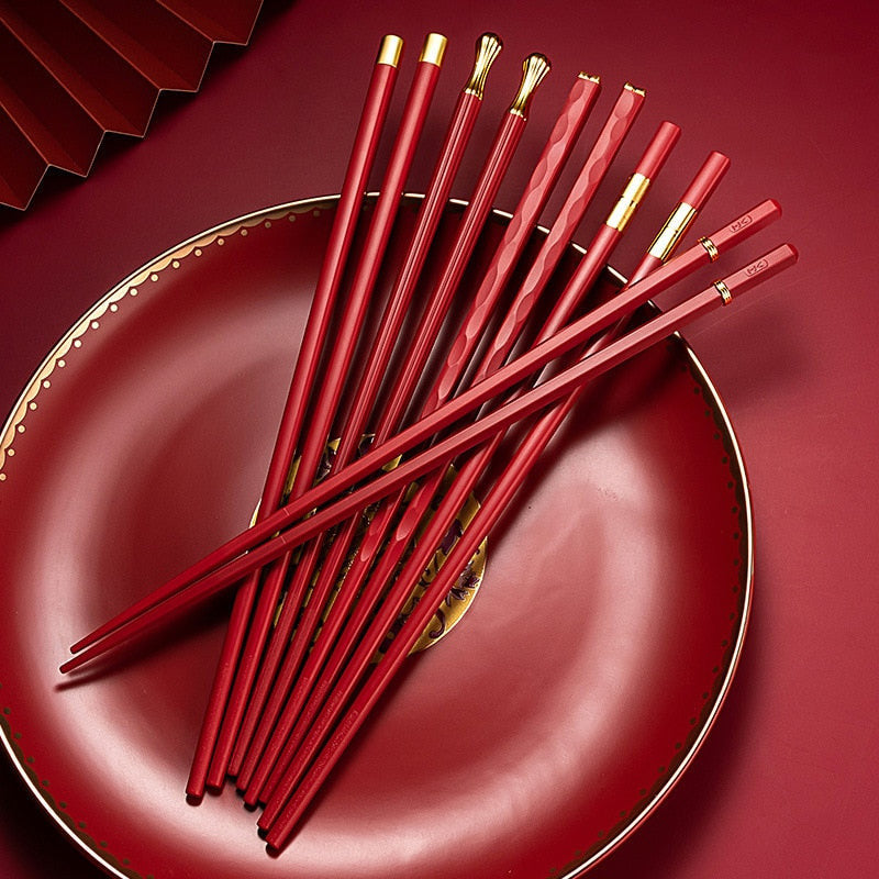 Chopstick Set | Refined Non-Slip Design | Dishwasher Safe | 5 Pairs