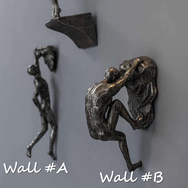 Climbing Wall Sculpture | 3D Climber Figures Design | Easy Installation | Modern Wall Decor