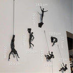 Climbing Wall Sculpture | 3D Climber Figures Design | Easy Installation | Modern Wall Decor