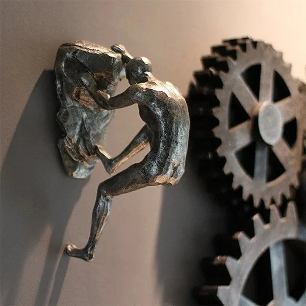 Climbing Wall Sculpture | 3D Climber Figures Design | Easy Installation | Modern Wall Decor