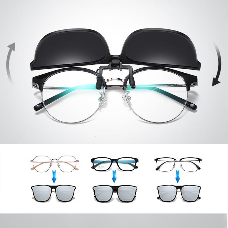 Clip-On Flip-Up Sunglasses | Polarized Polycarbonate Lenses | UV400 Protection