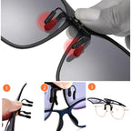 Clip-On Flip-Up Sunglasses | Polarized Polycarbonate Lenses | UV400 Protection