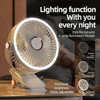 Clip-On Rechargeable Cooling Fan | Long Battery Life & USB-C Charging | LED Night Light