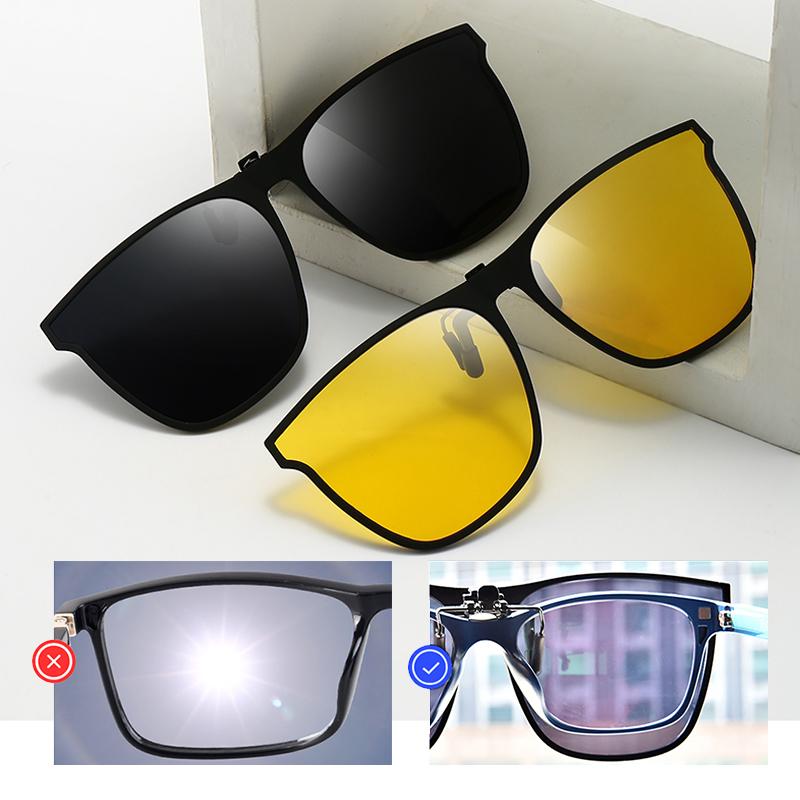 Clip-On Sunglasses for Glasses | Ultra-Light Flip-Up | Polarized Polycarbonate Lenses | Comfort Fit