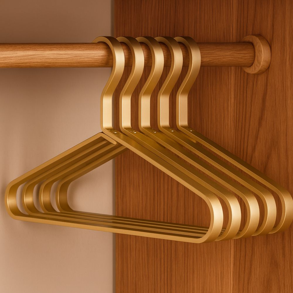 Clothes Hangers | Slim Aluminum Design | Non-Slip & Reinforced Frame | Set of 4