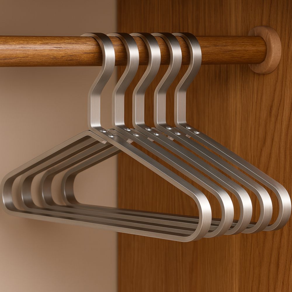 Clothes Hangers | Slim Aluminum Design | Non-Slip & Reinforced Frame | Set of 4