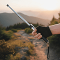 Collapsible Trekking Pole | Automatic Deploy | Aluminum Body & Anti-Slip Grip | Self-Defense