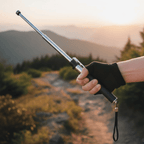 Collapsible Trekking Pole | Automatic Deploy | Aluminum Body & Anti-Slip Grip | Self-Defense
