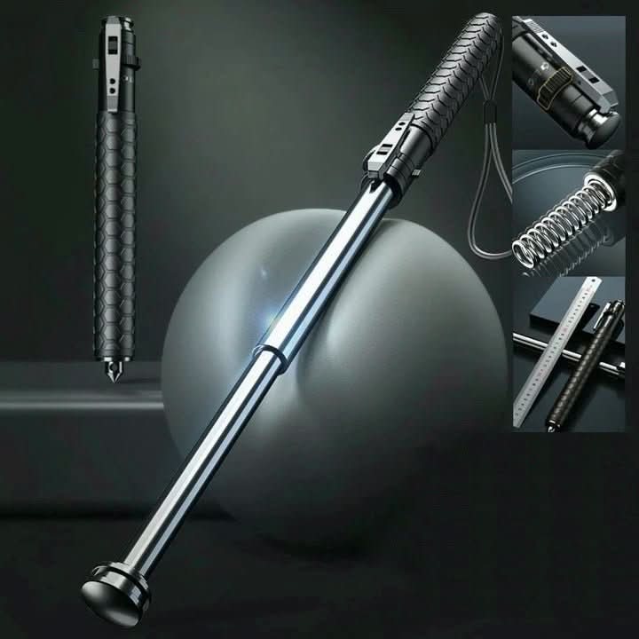 Collapsible Trekking Pole | Automatic Deploy | Aluminum Body & Anti-Slip Grip | Self-Defense