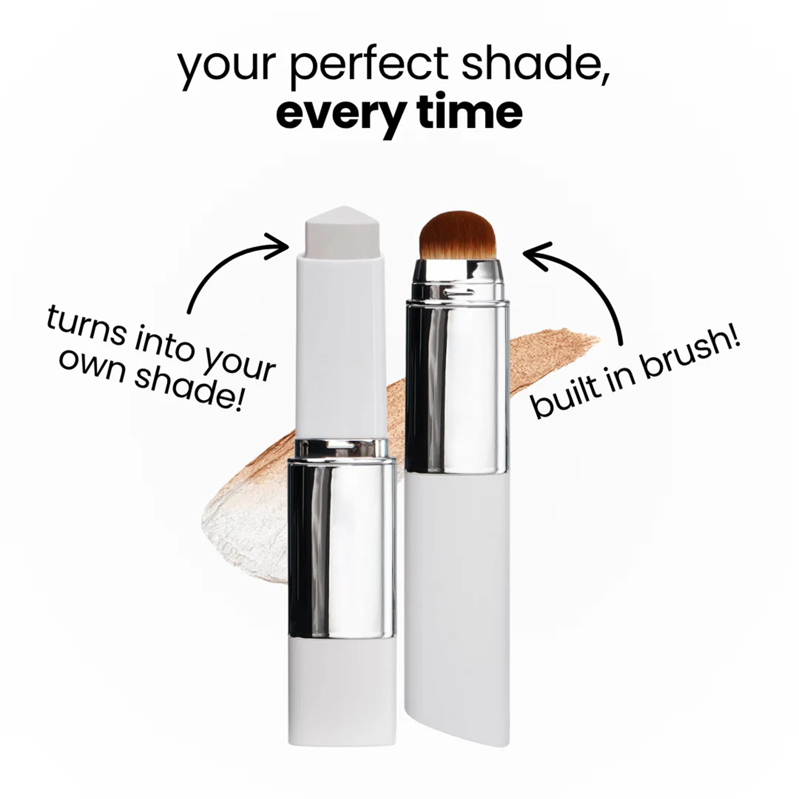 Color-Changing Cover Cream Stick | Adaptive Color-Match | Built-In Blending Brush