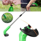 Cordless Grass Cutter | Handheld Lightweight Trimmer | Extension Pole & Debris Shield
