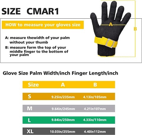 Cut-Resistant Kitchen Glove | Stainless Steel Mesh | Food-Safe & Dishwasher Safe