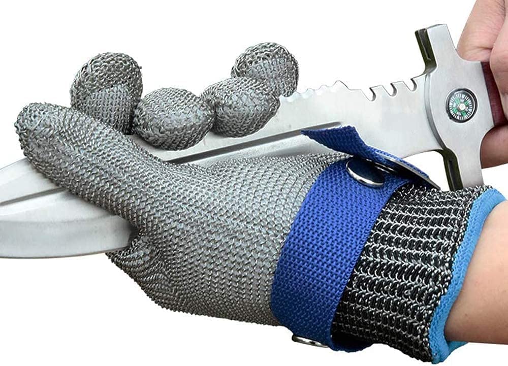 Cut-Resistant Kitchen Glove | Stainless Steel Mesh | Food-Safe & Dishwasher Safe
