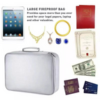 Document Organizer Bag | Fireproof & Waterproof | Fits US Letter Documents | Travel-Friendly