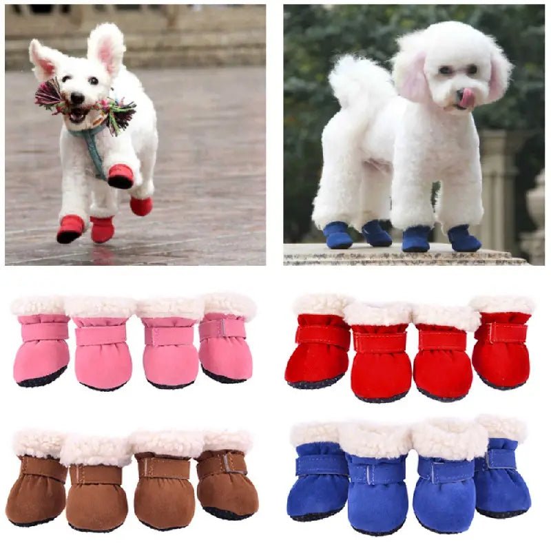 Dog Waterproof Boots | Insulated Velvet Lining | Non-Slip Sole & Windproof