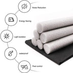 Door Draft Stopper | Weatherproof Foam Seal | 37 in Length | Peel-and-Stick Adhesive
