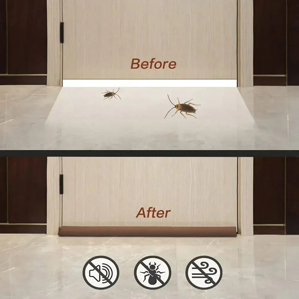 Door Draft Stopper | Weatherproof Foam Seal | 37 in Length | Peel-and-Stick Adhesive