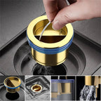 Drain Core | Brass Odor-Blocker | Hair Catcher & Silicone Seal | Fits 3.3–4.0 cm