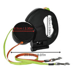 Dual Dog Leash | Tangle-Free Swivel Design | Durable Lightweight Construction | Comfortable Control