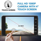 Dual-Lens Car Dash Camera | 4-Inch Display & Night Vision | High-Resolution Recording