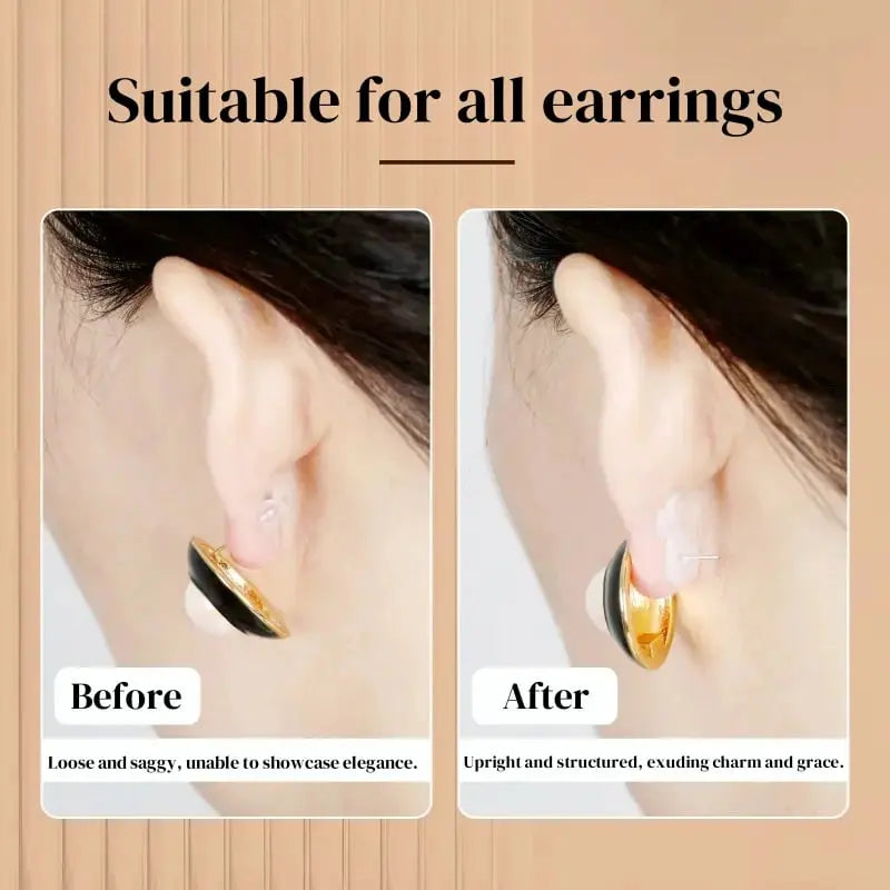 Earring Stabilizer | Food-Grade Silicone Ear Lifter | Hypoallergenic Support for Heavy Earrings