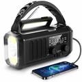 Emergency Radio | 10,000mAh Power Bank | Solar, Dynamo & USB Charging | LED Flashlight & SOS Alarm