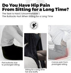 Ergonomic Seat Cushion | Contoured Memory Foam Lumbar Support | Non-Slip Base & Breathable Cover