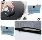 Ergonomic Seat Cushion | Contoured Memory Foam Lumbar Support | Non-Slip Base & Breathable Cover
