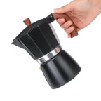 Espresso Pot | Built-In Milk Steamer | Aluminum & Detachable Drip Tray | Portable Design