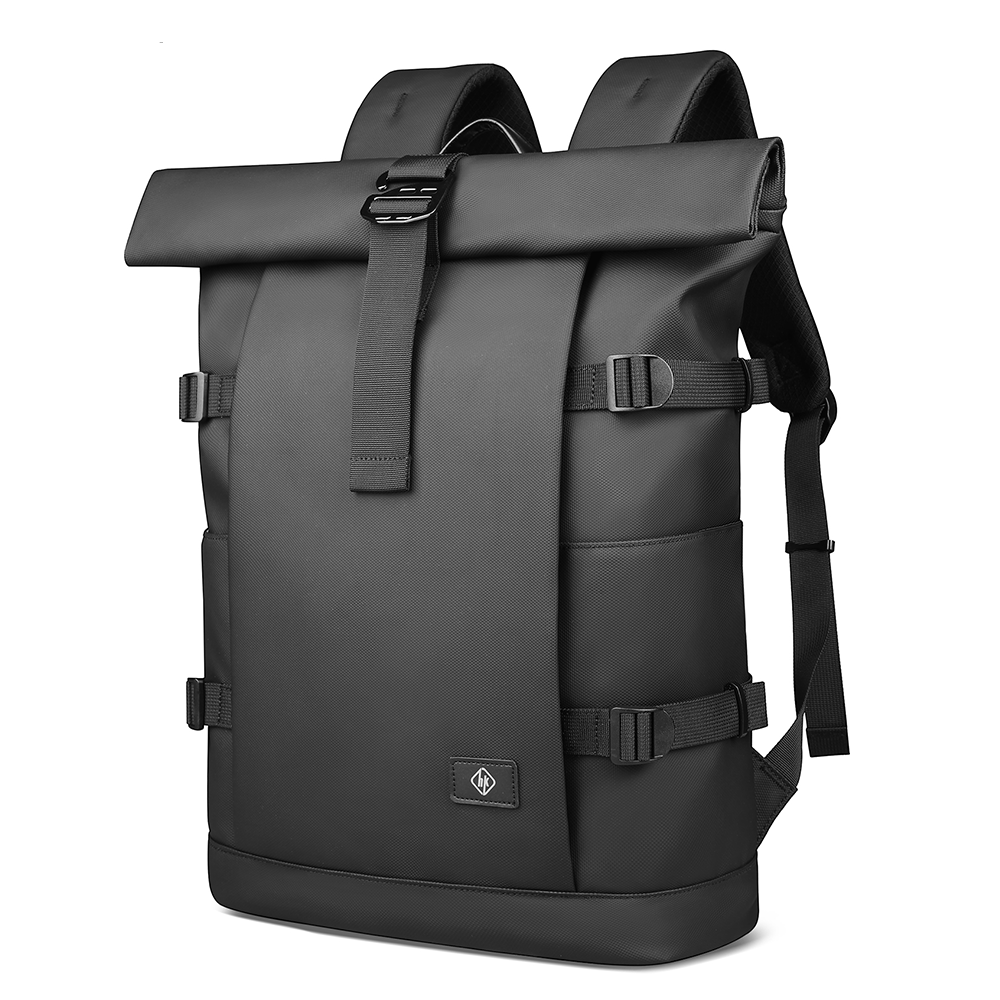 Expandable Rolltop Backpack for 17-inch Laptop | Water-Resistant Oxford | Anti-Theft Security