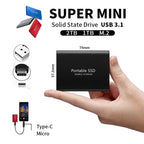 External SSD | USB Type-C Fast Transfer | 128GB | Compact Portable Design