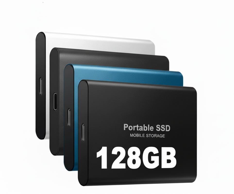 External SSD | USB Type-C Fast Transfer | 128GB | Compact Portable Design
