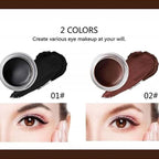 Eyeliner Kit | Precision Applicator | Waterproof Gel (Black, Brown) | Smudge-Proof