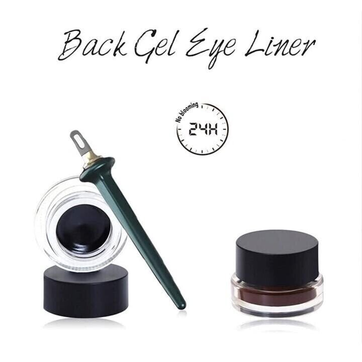 Eyeliner Kit | Precision Applicator | Waterproof Gel (Black, Brown) | Smudge-Proof