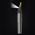 Facial Trimmer | Ultra-Thin Angled Blade | Stainless Steel & Titanium | Cordless LED Light