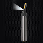 Facial Trimmer | Ultra-Thin Angled Blade | Stainless Steel & Titanium | Cordless LED Light