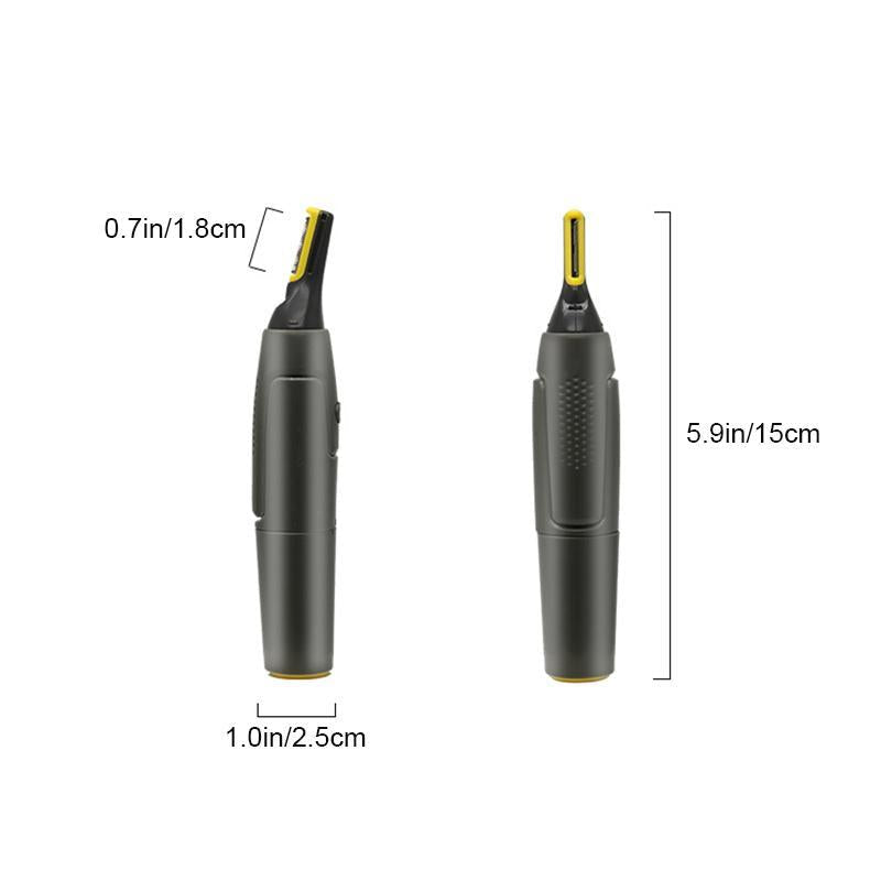 Facial Trimmer | Ultra-Thin Angled Blade | Stainless Steel & Titanium | Cordless LED Light