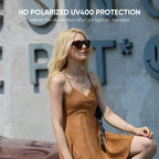 Fit-Over Sunglasses for Glasses | Polarized UV400 Protection | Oversized Cat-Eye Frame