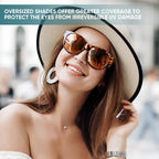 Fit-Over Sunglasses for Glasses | Polarized UV400 Protection | Oversized Cat-Eye Frame