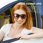 Fit-Over Sunglasses for Glasses | Polarized UV400 Protection | Oversized Cat-Eye Frame