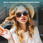 Fit-Over Sunglasses for Glasses | Polarized UV400 Protection | Oversized Cat-Eye Frame