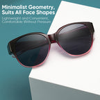 Fit-Over Sunglasses for Glasses | Polarized UV400 Protection | Oversized Cat-Eye Frame