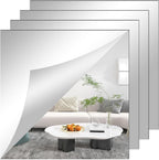 Flexible Mirror Sheet | Shatterproof & Bendable | Self-Adhesive Backing | Child-Safe